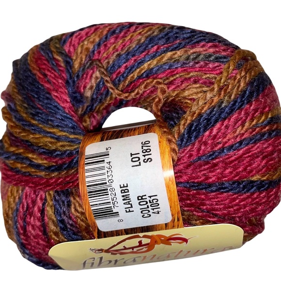 Fibra Natura Heaven Merino Wool Silk Worsted Yarn Flambé Pink Blue Yellow - Picture 1 of 12